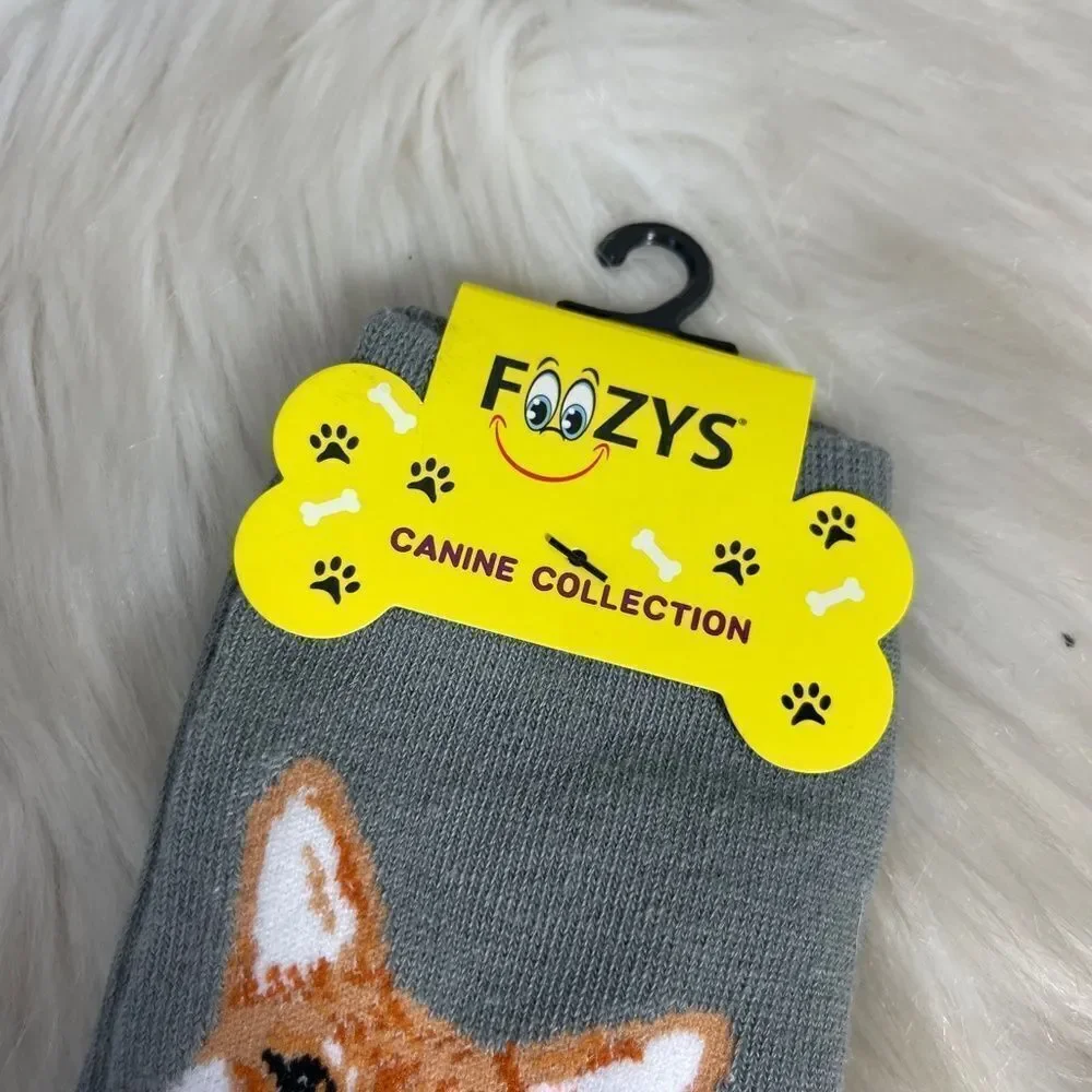 Foozy's Canine Collection Grey‎ Corgi Socks